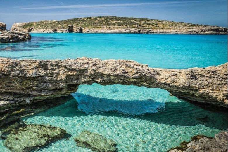 Admire Malta's crystal-clear water