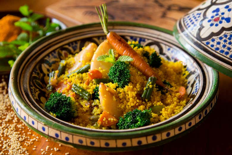 Taste a delicious couscous dish