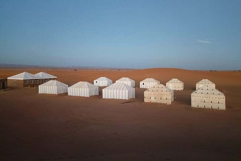 El campamento donde pasaremos la noche