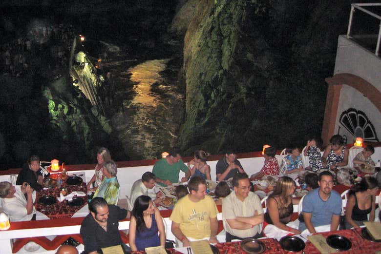 Dinner next to La Quebrada