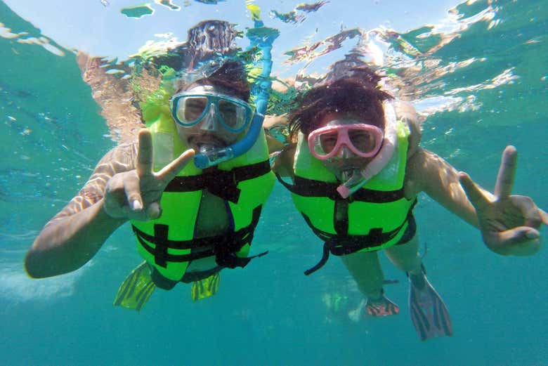 Snorkel na baía de Acapulco