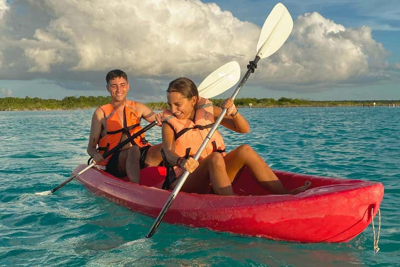 Paddle along the Laguna of Seven Colors