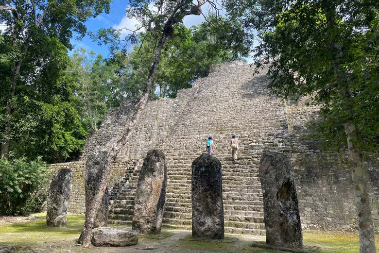 Look at the stelai in Calakmul