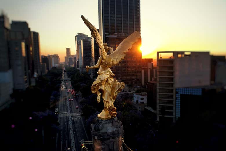 Divisando el Ángel de la Independencia