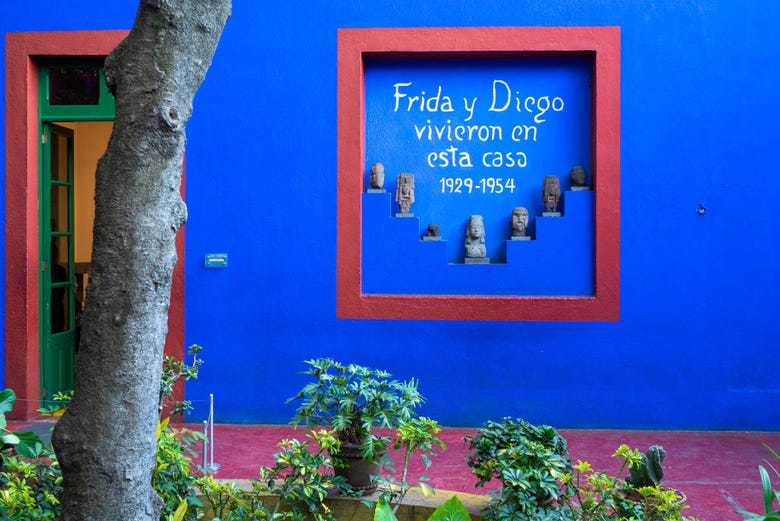 A mural at the house of Frida Kahlo