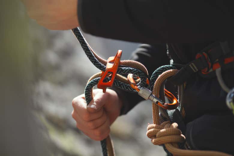 Learning how to use safety equipment