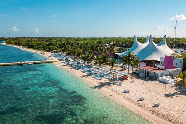 Aerial view of the Playa Mia club 