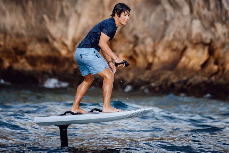 Disfrutando de la experiencia de fliteboard en Los Cabos