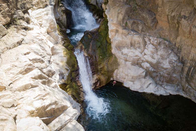 Aerial view of the waterfall