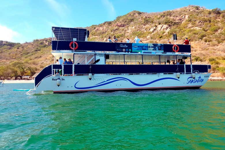 Climb aboard our double-decker catamaran for a special trip!