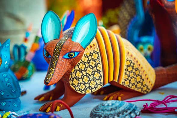 Taller de alebrijes en San Martín Tilcajete