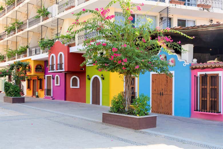 The colorful houses of Puerto Vallarta