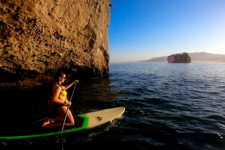 Enjoy beautiful vistas while paddle boarding in Los Arcos