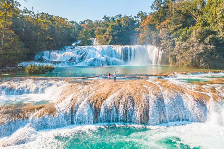 Las impresionantes cascadas de Agua Azul