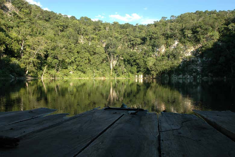 Cenote in Miguel Colorado Park