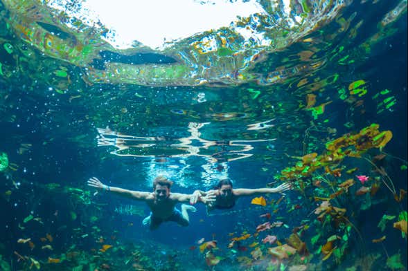 Paseo a caballo por Tulum + Snorkel en un cenote maya