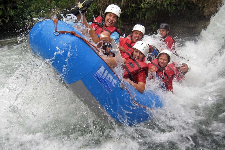 Rafting down the Pescados River