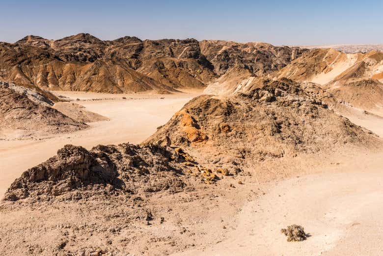 Cañón del río Swakop en el desieto de Namib