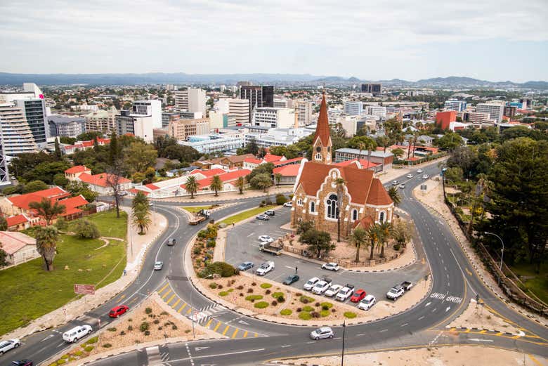 Vistas aéreas de la iglesia de Cristo