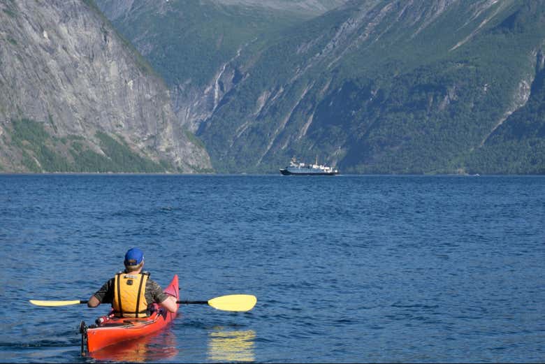 Kayak en Sognefjord