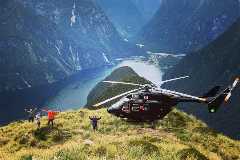 A helicopter ride in Te Anau