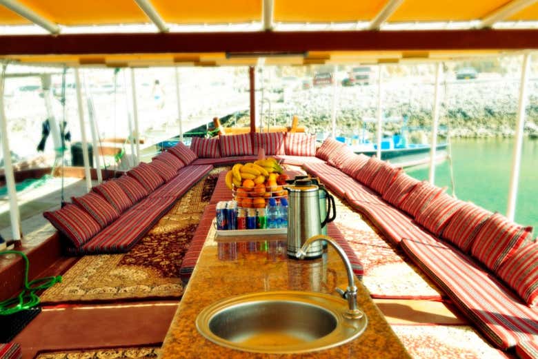 Interior of the dhow