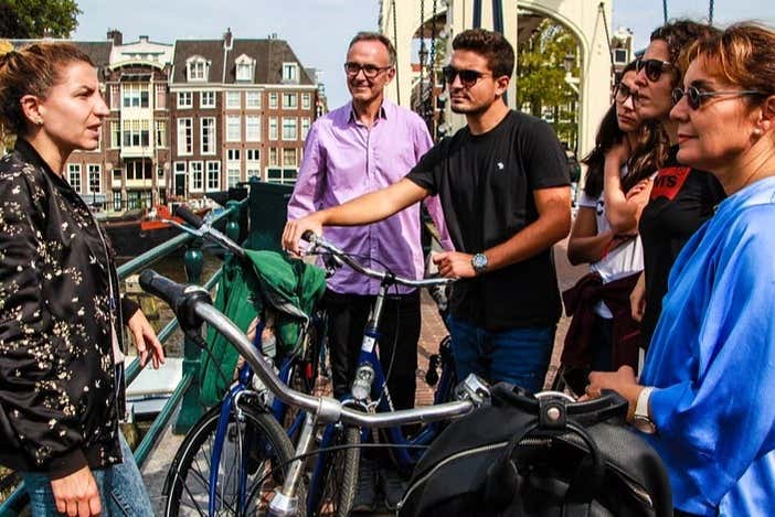 Começando o tour de bicicleta