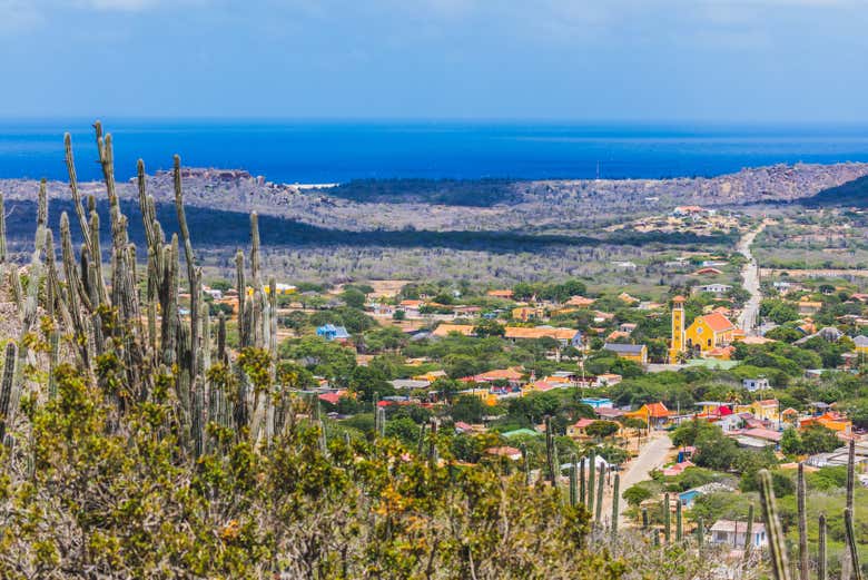 View over Rincon, the oldest town on the island