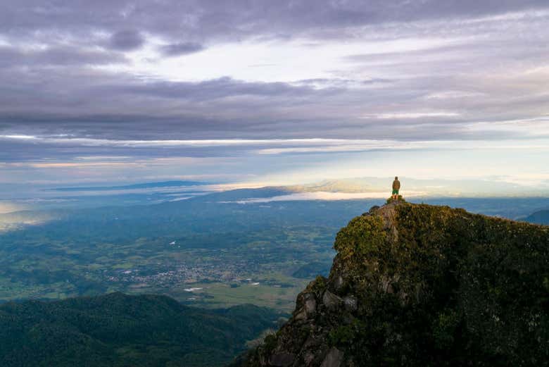 Panoramas at the top of Baru Volcano