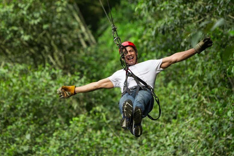 Zip line in the Mbatovi Ecoreserve