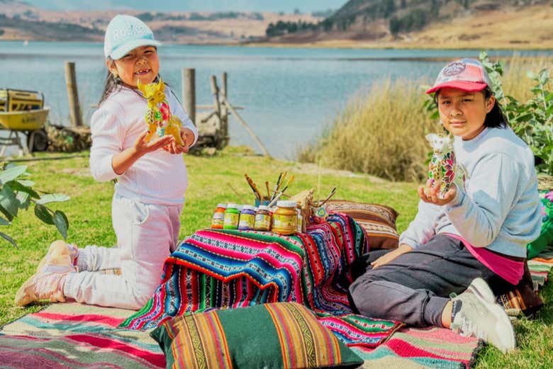 Pintando toritos de Pucará