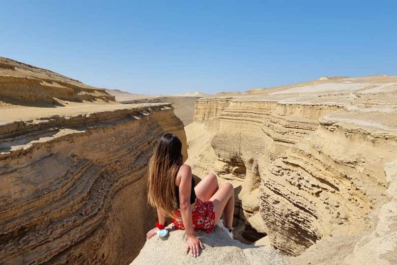 Enjoying the view at the Canyon of the Lost