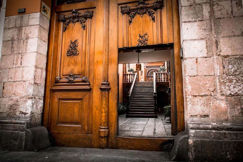 Entrance gate to House Aliaga