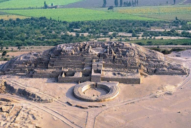 View of the archaeological complex of Caral