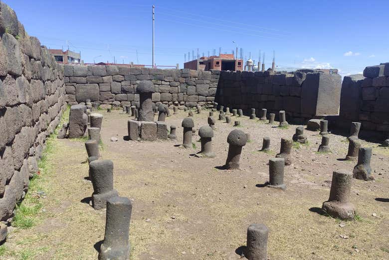 Phallic sculptures in the temple of fertility