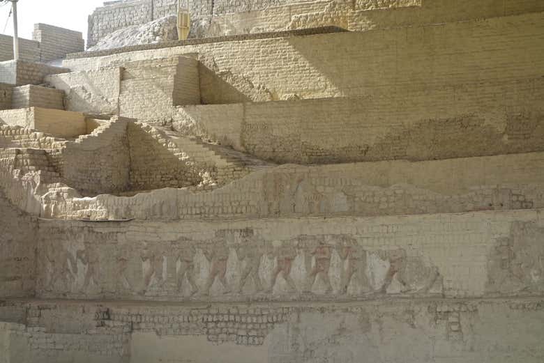 The architectural detail of Huacas del Brujo