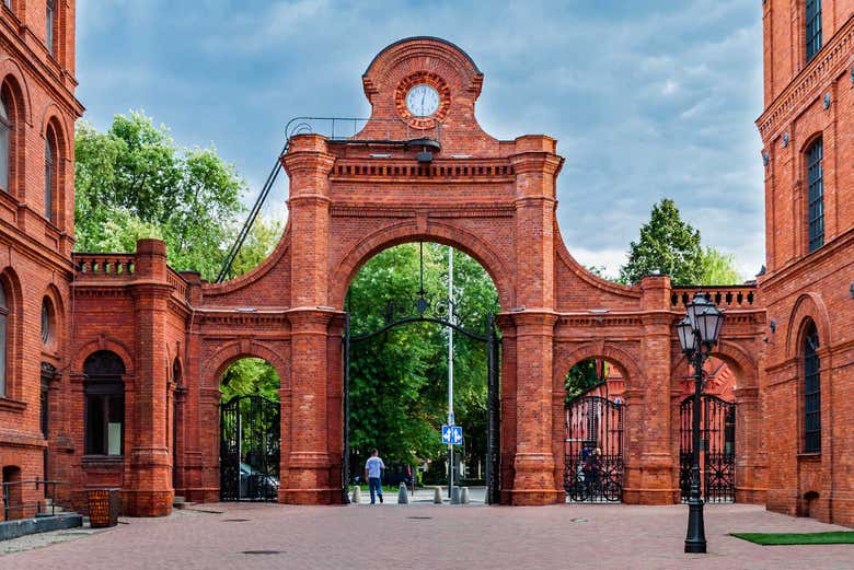 One of the entrances to Manufaktura