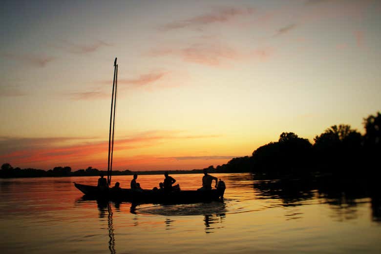 Sunset over the Vistula River