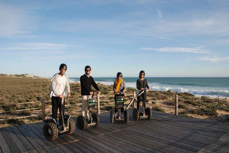 Enjoying the segway tour