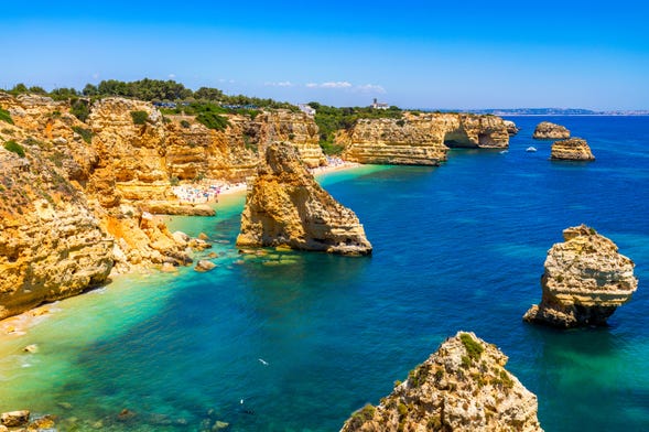 Paseo en barco por la costa del Algarve desde Carvoeiro