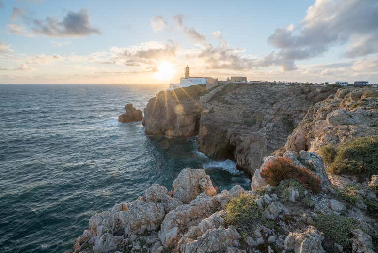 Enjoying the views from the lighthouse at Cape St. Vincent