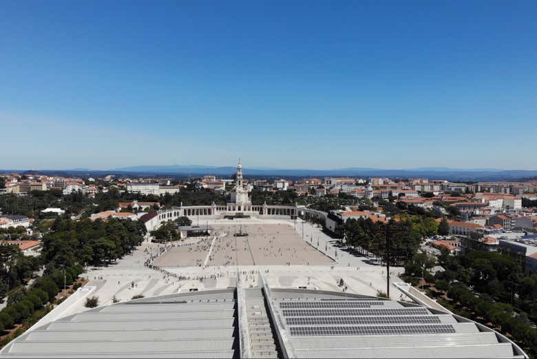 Vista aérea del Santuario de Fátima