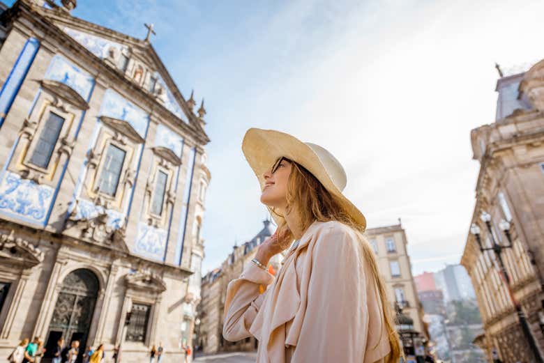 Desfrutando do free tour pela Cidade Velha do Porto