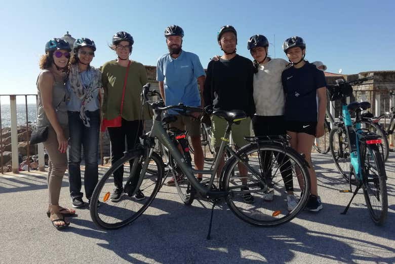 Enjoying the bike tour around Porto