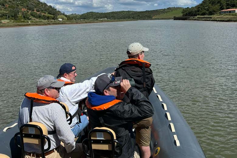 Navegando por el río Arade en dirección a Silves