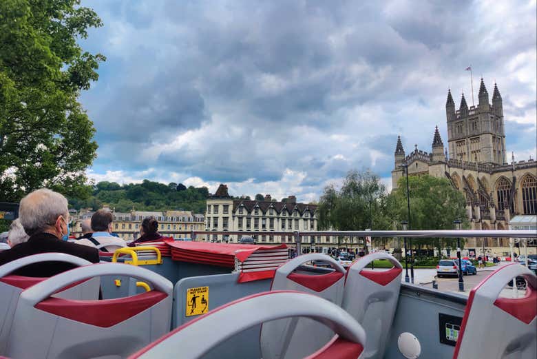 La Abadía de Bath desde el autobús turístico