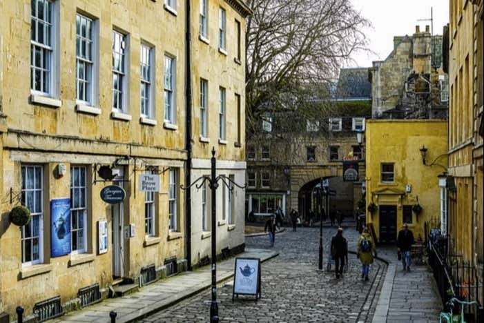 The cobbled streets of bath