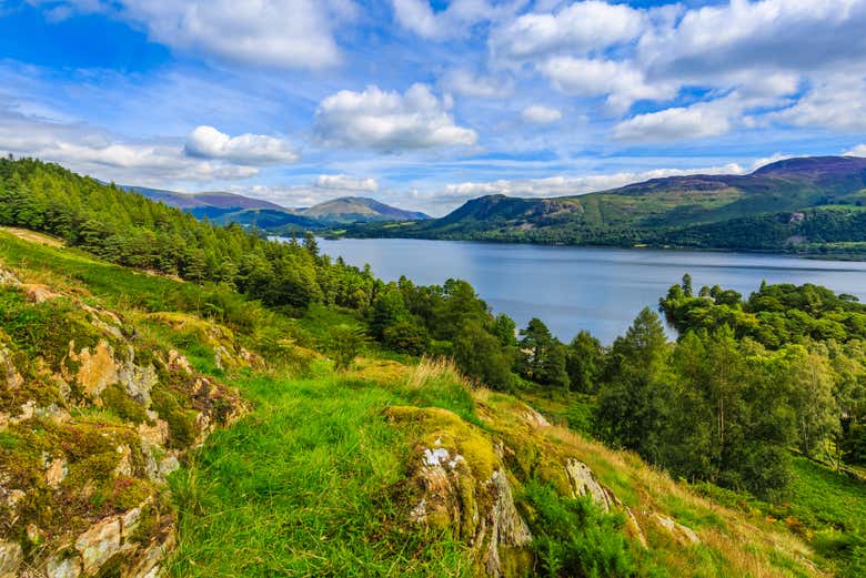 Admiring the beauty of the Lake District 