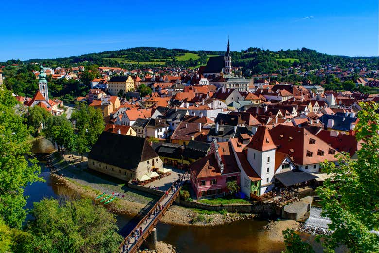 Český Krumlov desde las alturas