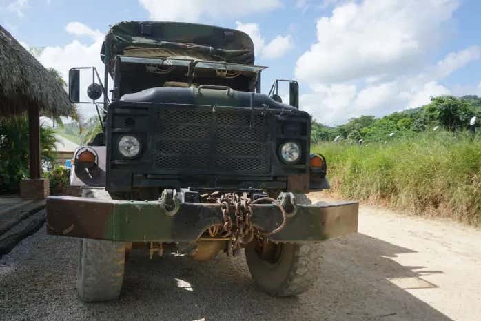 A bordo del truck safari